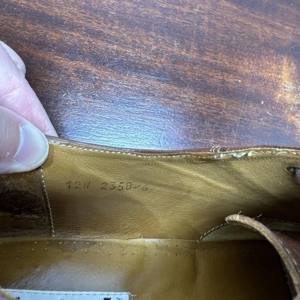 Stanley Blacker Mens Leather Dress Shoes 12W Made in Italy